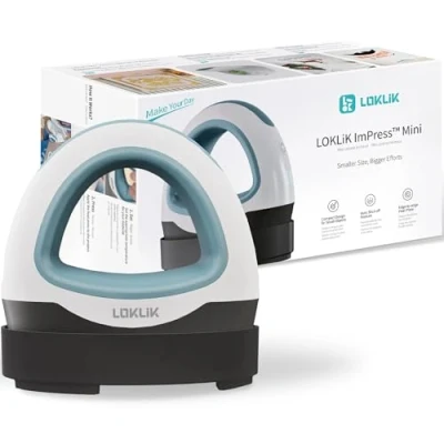 Afbeelding van Loklik Mini Heat Press Verwarmingspers Blauw
