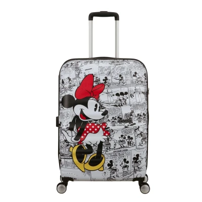Afbeelding van American Tourister Wavebreaker kinderkoffer, 55 cm, 36 l, Veelkleurig (Minnie Comics Wit), MATTE SCHELL DISNEY