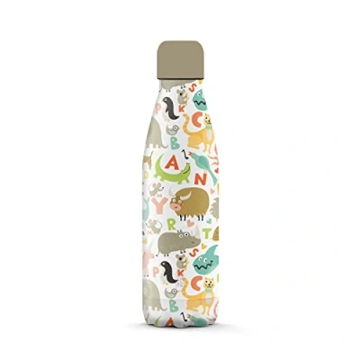 Afbeelding van The Steel Bottle Roestvrijstalen thermosfles, dubbelwandige vacuüm isolatie, inhoud 500 ml, luchtdichte sluiting, draagbare waterfles (dieren)