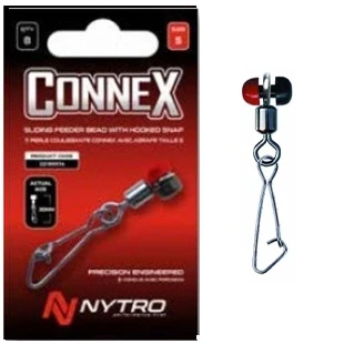 Afbeelding van Nytro Connex Sliding Feeder Bead With Hooked Snap Small (8 Stuks) Wartel