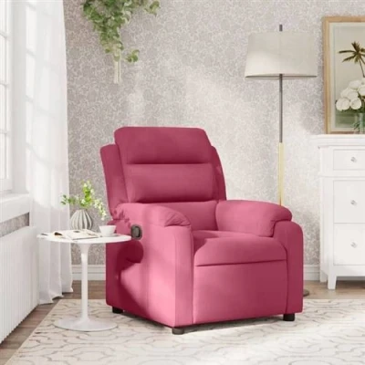 Afbeelding van vidaXL Fauteuil verstelbaar fluweel wijnrood