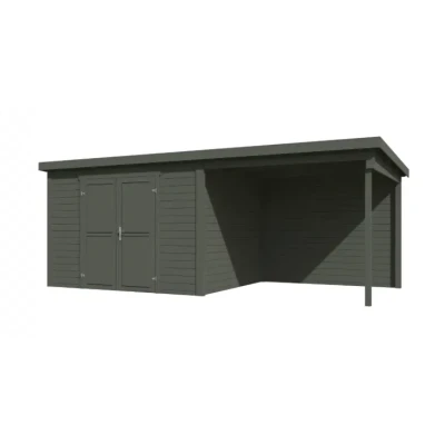 Afbeelding van Tuinhuis Kjeld 550x250 cm Green Grey Gecoat