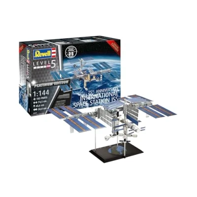 Afbeelding van 1:144 Revell 05651 25th Anniversary Space Station ISS Geschenkset Platinum Edition Plastic Modelbouwpakket