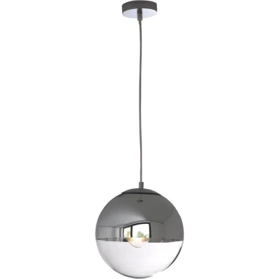 Afbeelding van MEO Erice Hanglamp Glazen Bol Met Chrome Afwerking Atmosferische verlichting Zilver