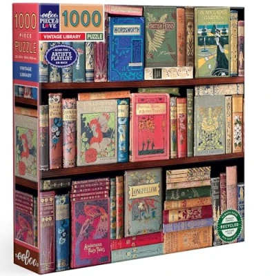 Afbeelding van Eeboo Vintage Library Puzzel 1000 stukjes