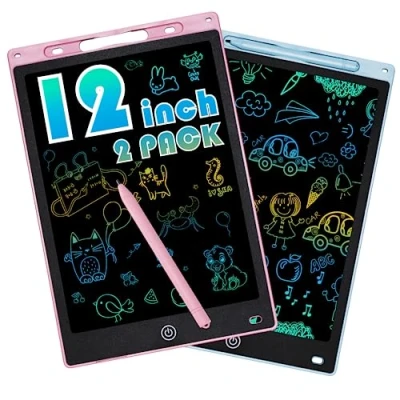 Afbeelding van 2 stuks lcd schrijftablet, 30,5 cm, kleurrijk, uitwisbaar en herbruikbaar, voor meisjes van tot 7 jaar, tekentablet kinderen, educatief speelgoed jongens, verjaardagscadeau,