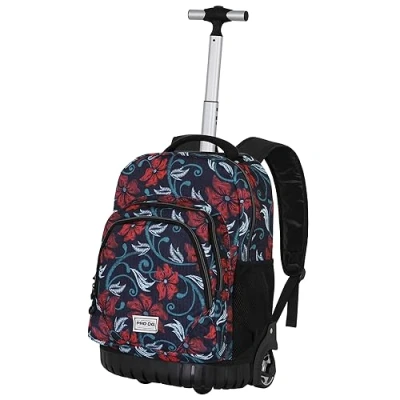 Afbeelding van Karactermania PRODG Yarn FAN GTS Bloemen Trolley Rugzak Reistas Met Wielen Handbagage
