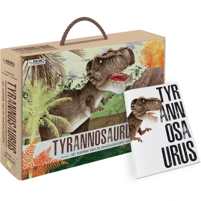 Afbeelding van Uitgeverij rebo dino tyrannosaurus boek + 3D model