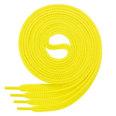 Afbeelding van Di FICC vecchiano 1 paar kwaliteitsveters van polyester scheurvast plat ca. 7 mm breed, 27 kleuren, 60 200 cm lang, Geel.