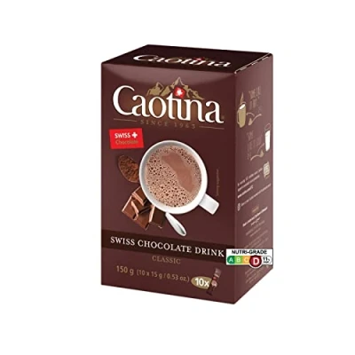 Image de Caotina Original à boire Bâtonnets de tasse, poudre cacao avec le meilleur chocolat suisse, chaud durable et certifié, 1 x 150 g