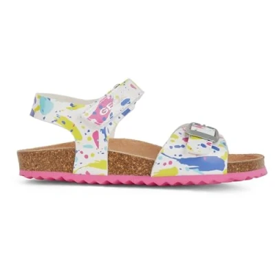 Afbeelding van Geox Adriel GIRL Sandalen voor kinderen, Maat: 38, White/fuchsia Hoogwaardig imitatieleer