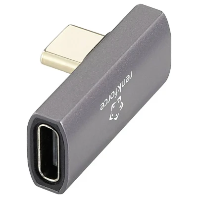 Afbeelding van Renkforce USB 4, C Adapter [1x stekker 1x bus] RF 3778672 8K UHD, 90 haaks naar rechts