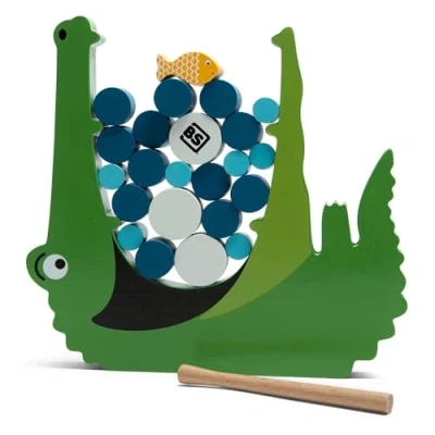 Afbeelding van BS Toys Krokodil Behendigheidsspel Hout Speelgoed 4 jaar 1 tot Spelers 21 delig Cadeau kind