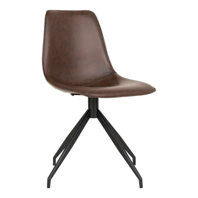 Afbeelding van Monaco Dining Chair with Swivel Brown set of 2