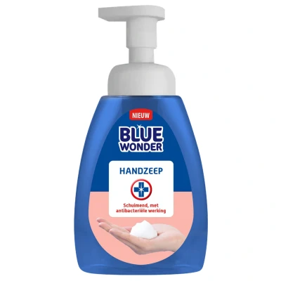 Afbeelding van Blue Wonder Handzeep Schuim Antibacterieel Schoonmaakmiddelen 225 ml