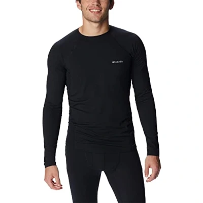 Afbeelding van Columbia heren Longsleeve met logo en stretch in de kleur Zwart, maat: L