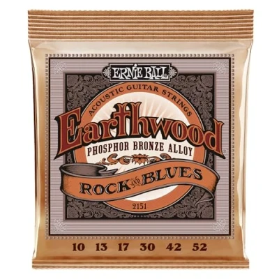Afbeelding van Ernie Ball EB2151 10 52 Earthwood Phosphor Bronze Hybrid Slinky Akoestische gitaarsnaren
