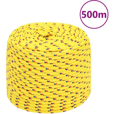 Afbeelding van vidaXL Boottouw 8 mm 500 m polypropyleen geel