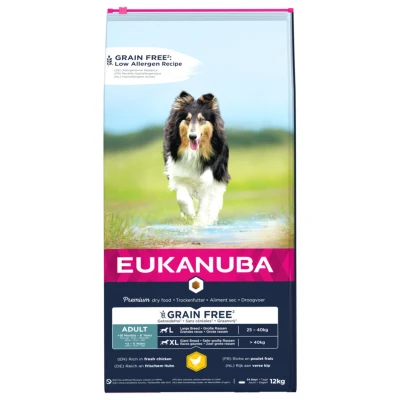 Afbeelding van Eukanuba Adult Large Grain Free Kip Hondenvoer 12 kg