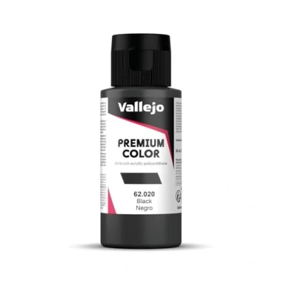 Image de Vallejo Peinture Premium 60 ml Choix de couleurs Noir