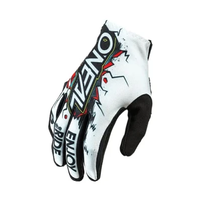 Afbeelding van O&#039;NEAL Fiets en motorcrosshandschoenen Kinderen MX MTB DH FR Downhill Freeride Duurzame flexibele materialen, geventileerde bovenkant van de hand Matrix Youth Glove Villain Wit Multi