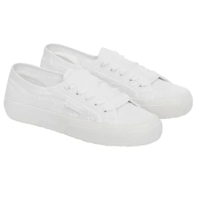 Afbeelding van Superga Flower Sangallo Sneakers laag, Dames, Maat: 37, Total white Textiel
