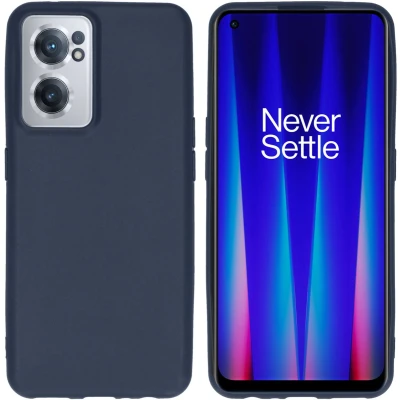 Afbeelding van iMoshion Hoesje Geschikt voor OnePlus Nord CE 2 5G Siliconen Color Backcover Donkerblauw