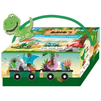 Afbeelding van Lantaarn publishers rijmpjesboek en puzzeltrein dino&#039;s