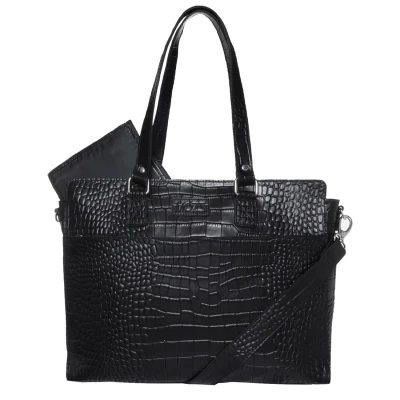 Afbeelding van Mozz croco Savanna Luiertas black
