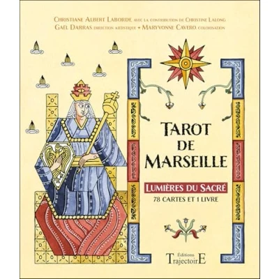 Afbeelding van TAROT DE MARSEILLE LUMIERES DU SACRE (78 CARTES + 1 LIVRE)