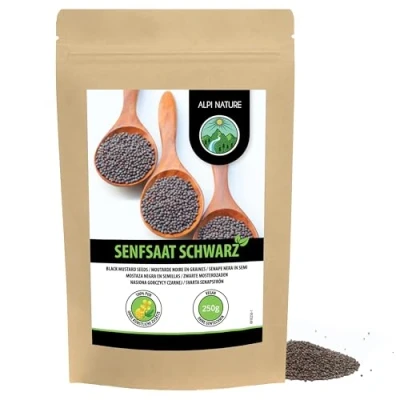 Image de Alpi Nature Graines de Moutarde Noire Brune 250g, Graine 1 2mm