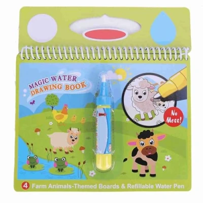Afbeelding van Kleurboek, herbruikbare kleurtekening van water magische doodle met pen, cadeaus voor peuters (boerderij)