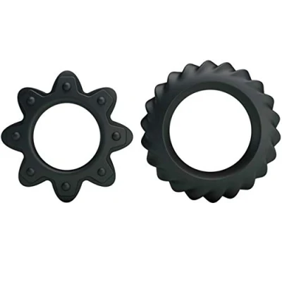 Afbeelding van Baile Cockring Set Bloemen Zwart