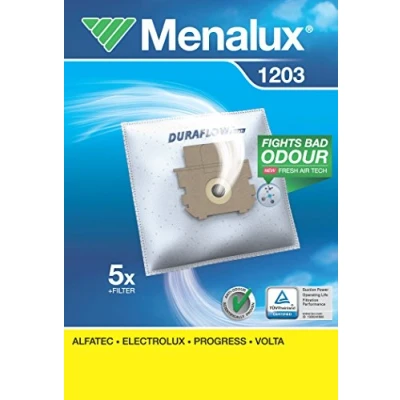 Afbeelding van Menalux Set van 5 Stofzuigerzakken Duraflow 1203 Wit