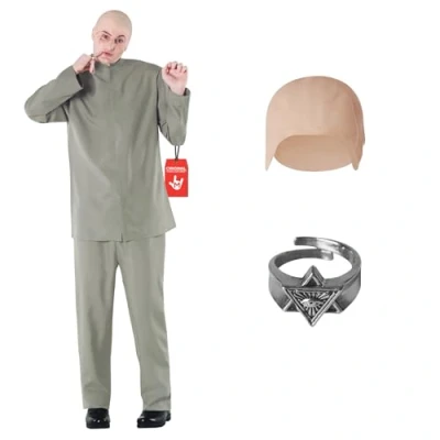 Afbeelding van Morph Bad Mannenkostuum, grijs, herenkostuum, jas en broek, Halloween kostuum verkrijgbaar in 5 maten, XL
