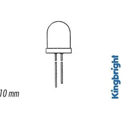Afbeelding van SUPERFELLE 10mm LED ROOD DIFFUUS 350mcd