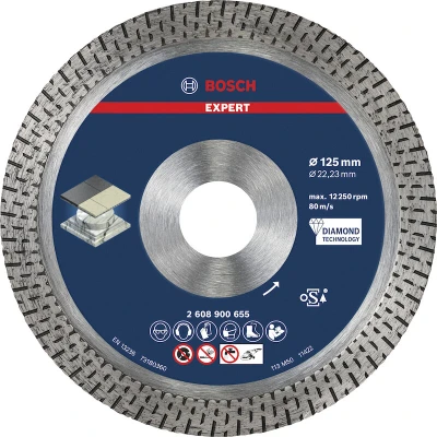Afbeelding van Bosch Accessories 2608900655 EXPERT HardCeramic Diamanten doorslijpschijf Diameter 125 mm Boordiameter 22.23 Steen, Beton, Baksteen, Tegels 1 stuk(s)