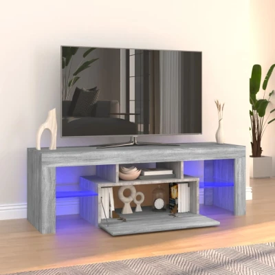 Afbeelding van Tv meubel met LED verlichting 120x35x40 cm grijs sonoma eiken