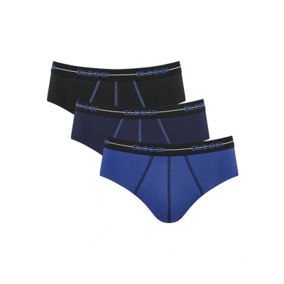Afbeelding van Sloggi 3 PACK Slip, Heren, Maat: Small, Black blue combination