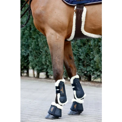 Afbeelding van Kentucky Horsewear Singel Buiklapsingel wol / bont bruin 130 cm