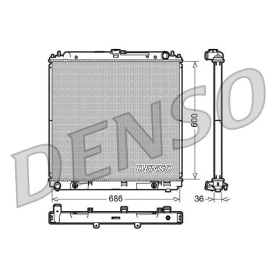 Afbeelding van DENSO DRM46032 Radiateur Aluminium 600 686 36 NISSAN: Pathfinder 3