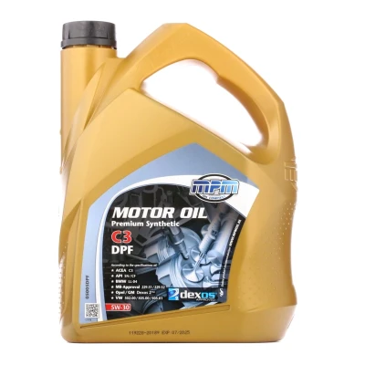 Afbeelding van Mpm Premium Synthetic C3 DPF 5W 30 5L Motorolie 05005DPF VOLKSWAGEN: Passat B3/B4 Estate, Golf 7, 5, BMW: 3 Saloon, Touring, 1 Hatchback