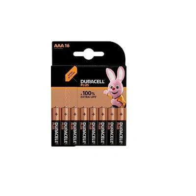 Afbeelding van 16 x Duracell AAA plus (1 blister met batterijen), mini stylus (LR03/MN2400)
