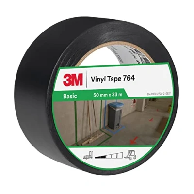 Afbeelding van 3M Vinyltape 764 algemeen gebruik, zwart, 50 mm x 33 m