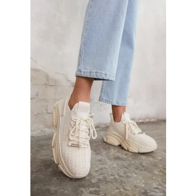 Afbeelding van Steve Madden Project Sneakers laag, Dames, Maat: 37, Bone Textiel/ synthetisch