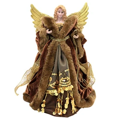 Afbeelding van The Christmas Workshop 81840 Angel Kerstboom Boom Boom, 30,5 cm hoog, koperkleurig, goud, kerstdecoratie voor binnen
