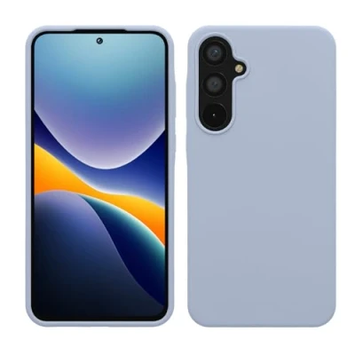 Afbeelding van kwmobile telefoonhoesje geschikt voor Samsung Galaxy A55 5G Hoesje met siliconen coating Smartphone case in mat lichtblauw