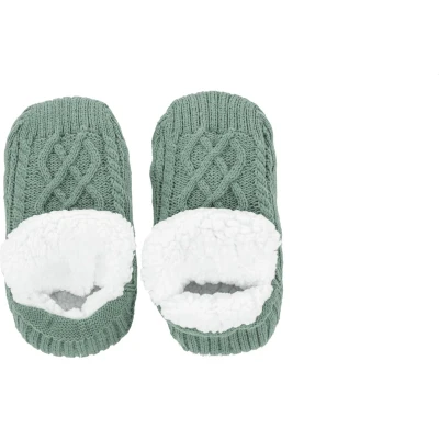 Afbeelding van Tiseco Huissokken COSY 2 paar gebreid sherpa 35/38, groen