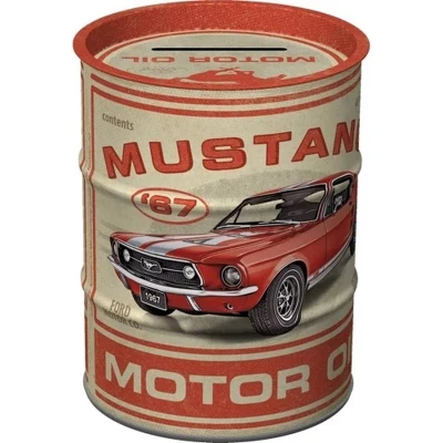 Afbeelding van Ford Mustang GT 1967 Motor Oil. Money Box Oil Barrel . Spaarpot.