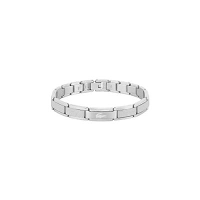 Afbeelding van Lacoste Stencil Armband, Heren, Maat: One Size, Silber